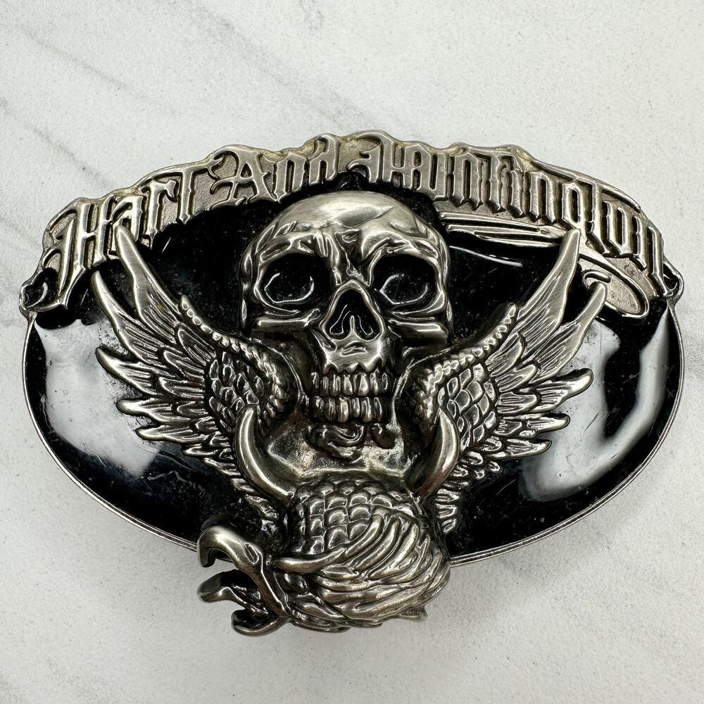 Hart and Huntington Tattoo Co 2009 Skull Eagle Buckle ✨